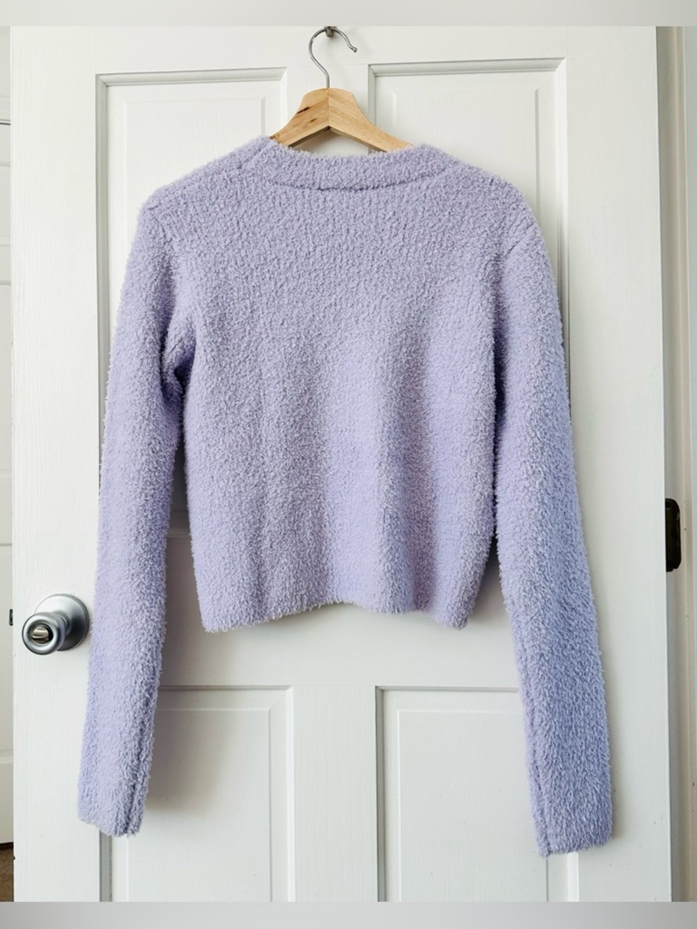 NEW! Florence by Mills Cozy Lavender Plush Pullover Sweater Eyelash Crewneck S - Picture 4 of 10